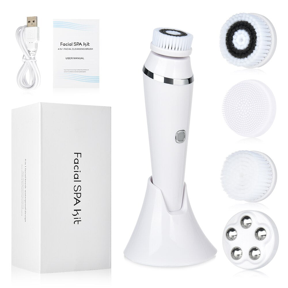 4 in 1 Facial Exfoliating Cleansing Sonic Brush SPA