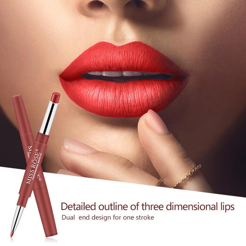 8 Color Matte Waterproof Lip Liner - Vianchi Natural Glam