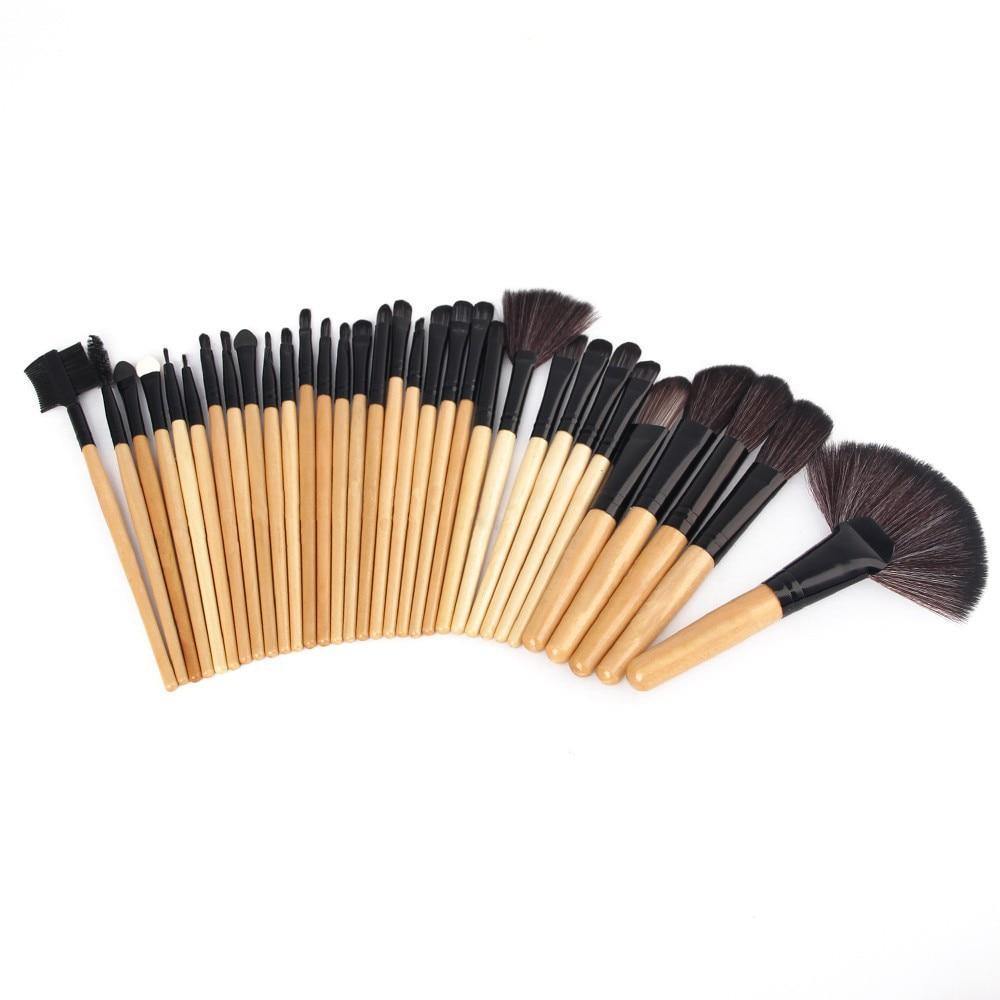 32Pcs Makeup Shadow Eyebrow Brushes Set - Vianchi Natural Glam
