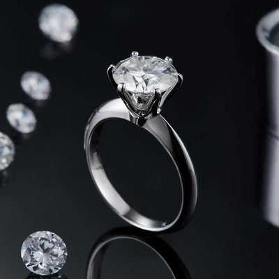925 Sterling Silver Moissanite Ring - Vianchi Natural Glam