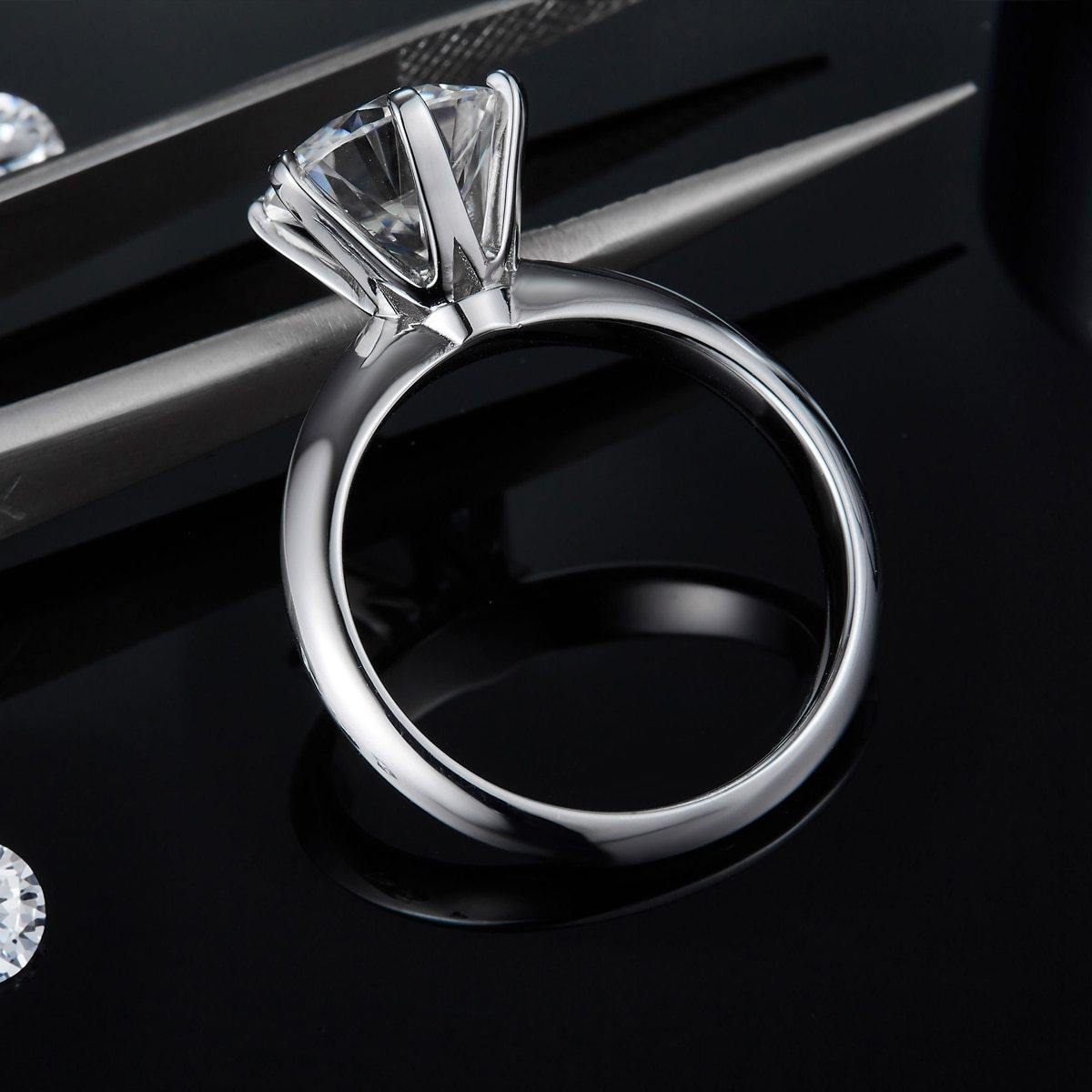 925 Sterling Silver Moissanite Ring - Vianchi Natural Glam