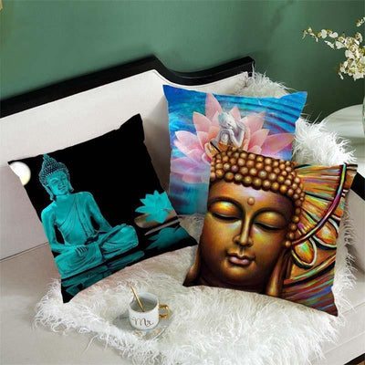 Fuwatacchi Buddha Statue Printed Pillow Covers - Vianchi Natural Glam